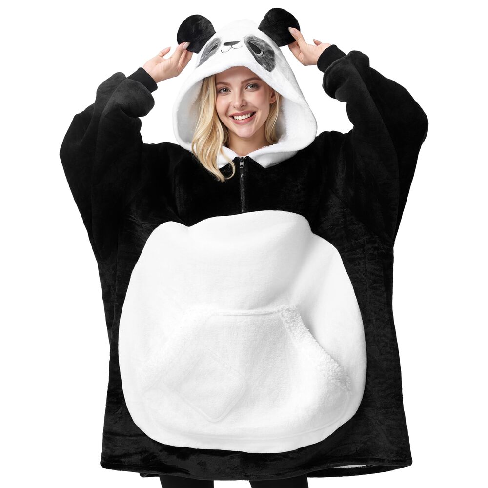 5654 Wearable Blanket Hoodie and Sherpa Fleece Hooded Blanket Sweatshirt